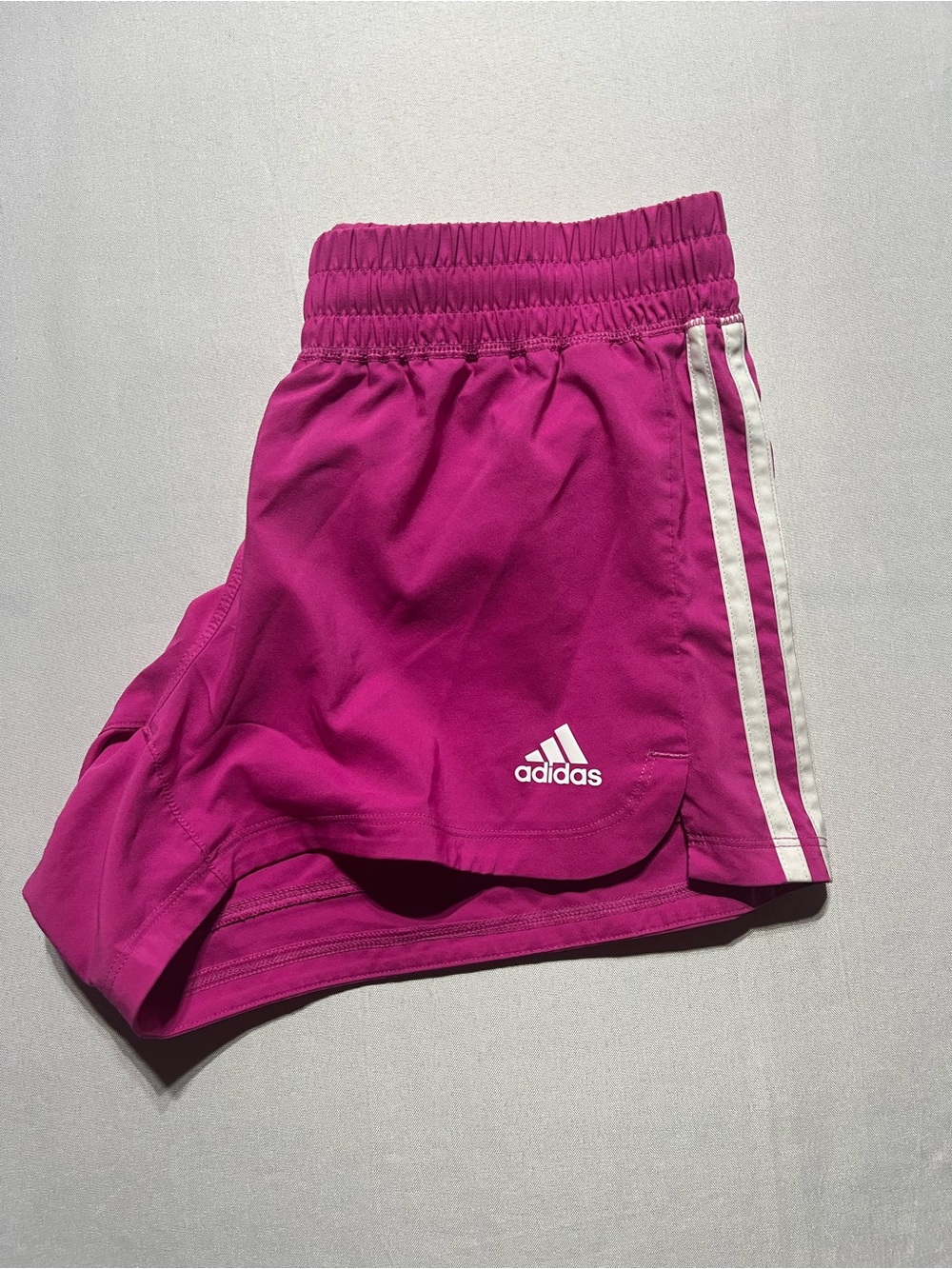 adidas Womens XSmall Pink Athletic Elastic Waist Pull On Running Shorts